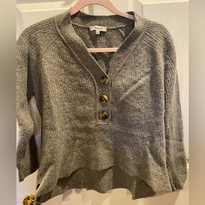 Madewell gray three button cardigan size small